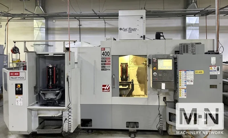 HAAS EC-400PP CNC 4-Axis Horizontal Machining Center, 2009 w/ Pallet Pool