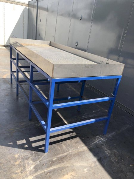 40&quot; X 100&quot; X 25 GALLON WASH TABLE WITH SMARTWASHER MODEL 25-2 HEATED POWER PUMP: STOCK 16462