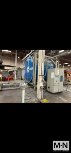 2 ARM ROTOLINE MODEL DC3.00XT ROTATIONAL MOLDING MACHINE MFG 2000