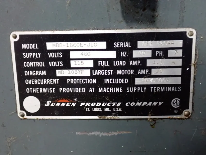 SUNNEN PRECISION HONING MACHINE   -  MBB-1660
