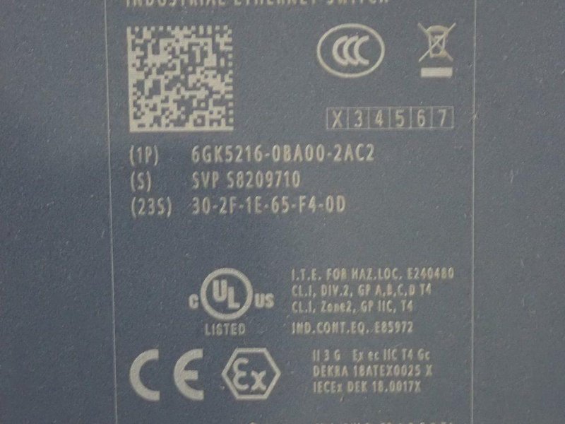 SIEMENS ETHERNET SWITCH  -  6GK5216-0BA00-2AC2