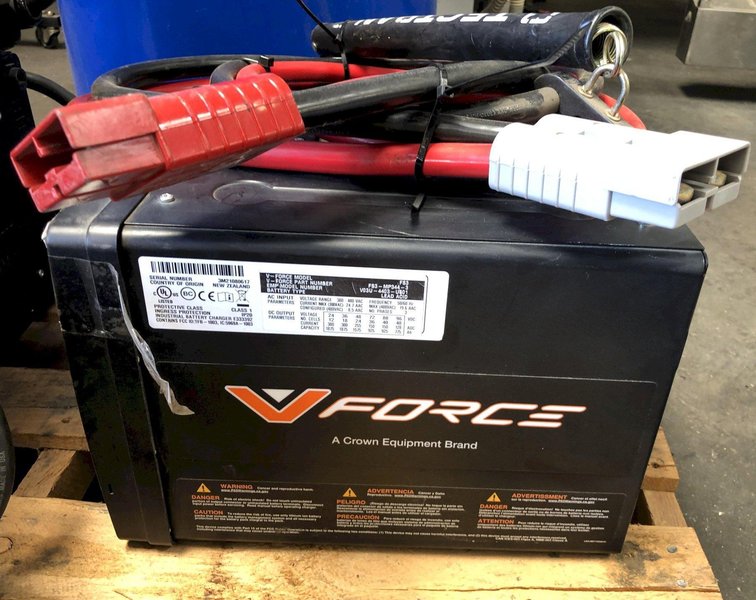 Crown SP3550H-30 Electric Stand-up Stock Picker Forklift 2022 equipped with 3,282 Hours, V-Force Battery and Charger