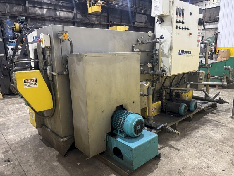 14&quot; W X 10&quot; H 2019 ALLIANCE AQUAMASTER CB-1400E STAINLESS STEEL CONVEYOR BELT 3 STAGE PARTS WASHER: STOCK #23104