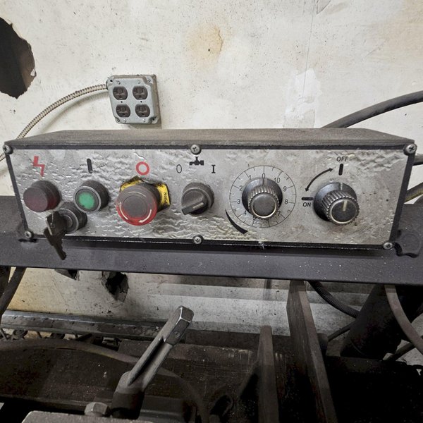 9" X 16" BAILEGH BS-916M HORIZONTAL BANDSAW. STOCK # 0560825.