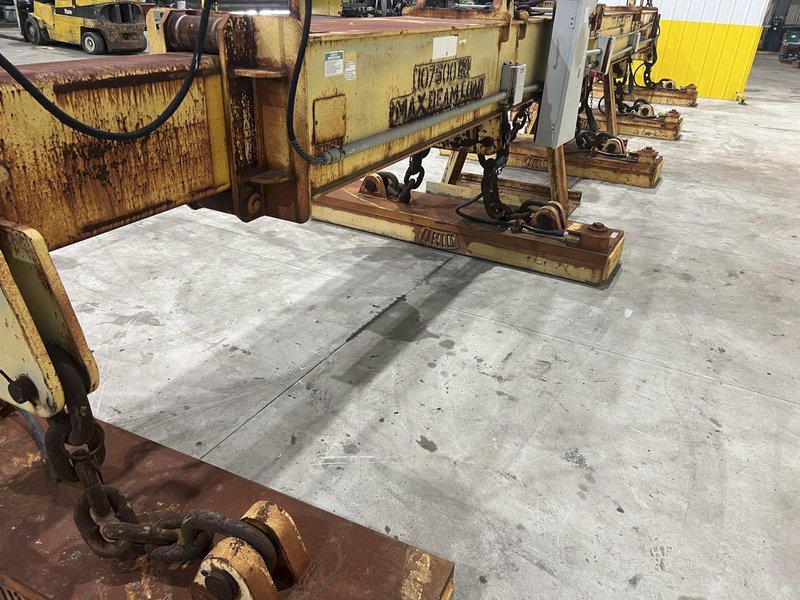 53 TON (107,500 LBS) BUSHMAN MODEL #MT420 TELESCOPING MAGNETIC LIFTING SPREADER BEAM  W/ OHIO MAGNETICS DIESEL GENERATOR: STOCK #20419
