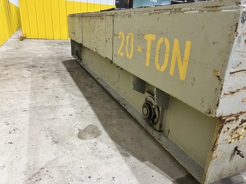 20 TON X 60" X 120" RAIL MOUNTED HEAVY DUTY TRANSFER CART: STOCK #14599