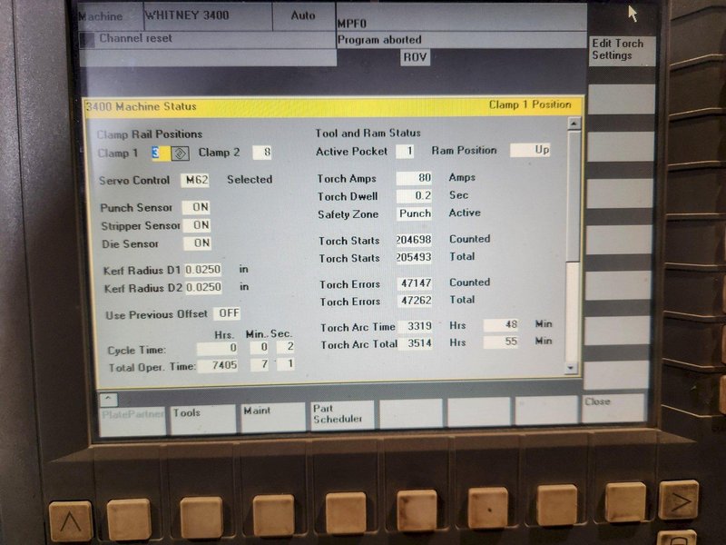 2008 Whitney 3400-XP Combination Plasma / Turret Punch (#5528)
