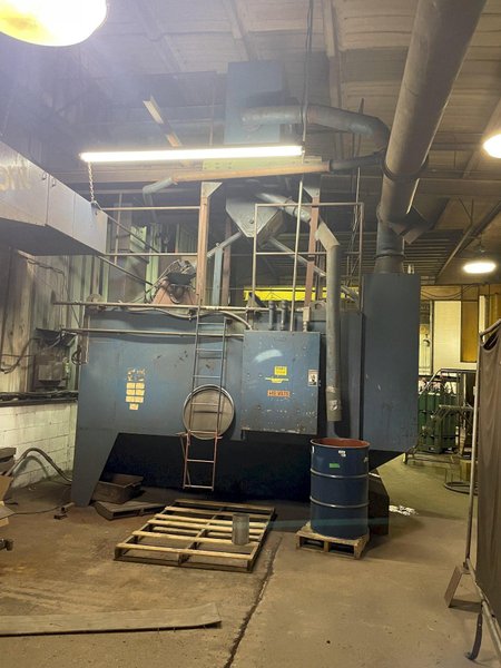 96&quot; WHEELABRATOR &quot;SWINGTABLE&quot; ROTARY TABLE 2 WHEEL SHOT BLAST MACHINE. STOCK # 0102022
