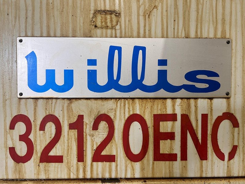 32" x 120"  X 12" HOLLOW SPINDLE WILLIS MODEL #32120-ENC BIG-BORE CNC LATHE, WITH FANUC CONTROLS: STOCK #21891