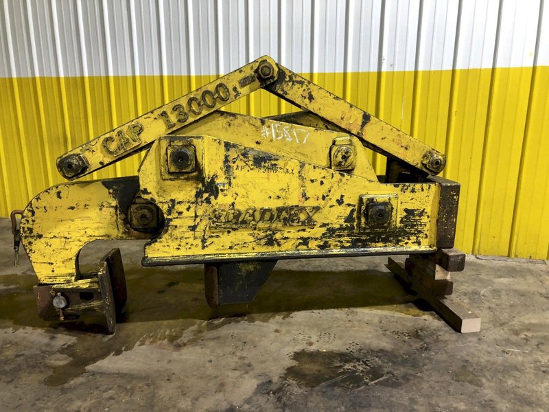 13,000 LB 6.5 TON BRADLEY SINGLE RIM VERTICAL COIL LIFTING TONG SCISSOR TYPE COIL LIFT: STOCK #15817