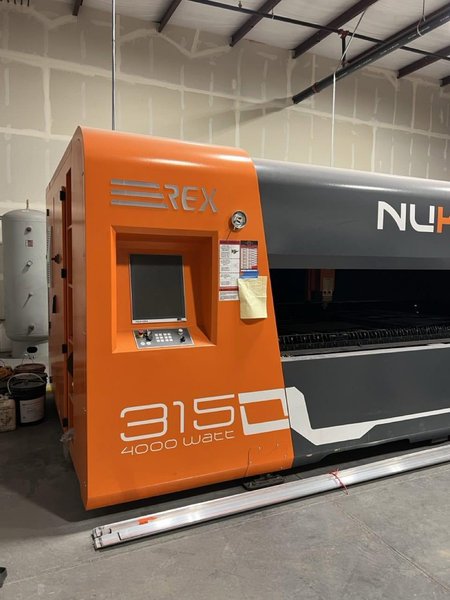 4000 Watt Nukon REX315 GX Fiber Laser, 2022 – 5’x10′ Table,  Dust Collector, Chiller