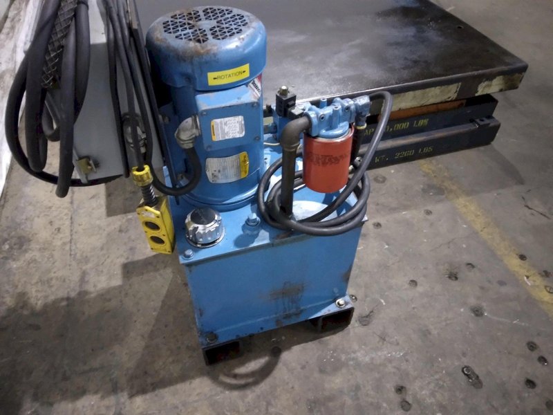 10,000 LB X 60" X 60" X 72" VESTIL EHLT-10-60 HYDRAULIC LIFT TABLE. STOCK # 1167023