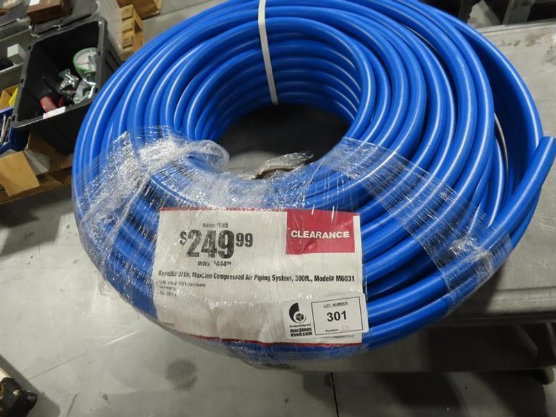 RapidAir 3/4" MaxLine Compressed Air Piping System, Approx. 300 feet- Auction Item