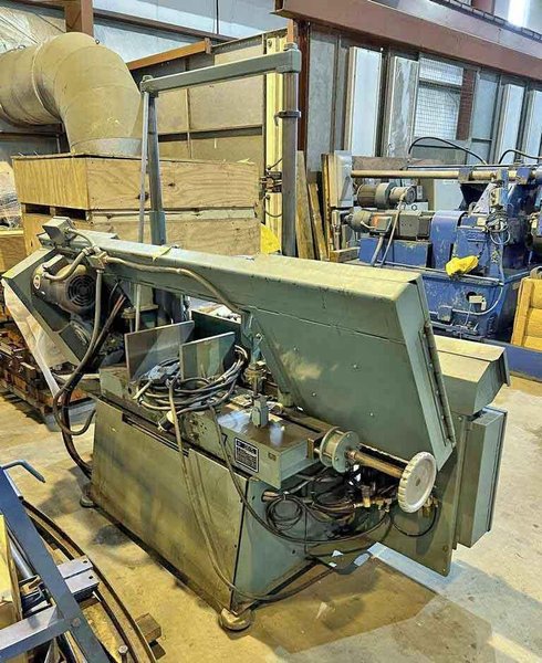 16" X 20" W.F. WELLS TWIN POST SEMIAUTOMATIC HORIZONTAL BAND SAW STOCK# 3422