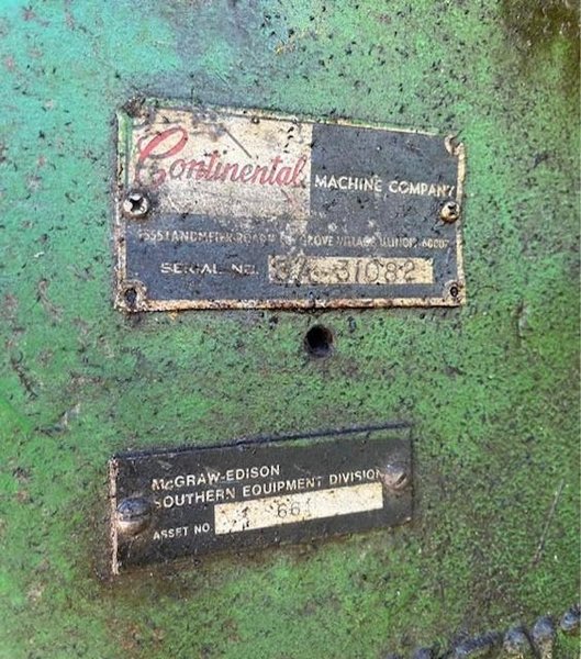 CONTINENTAL #3 PIPE ANS TUBE CUT-OFF MACHINE STOCK# 3225