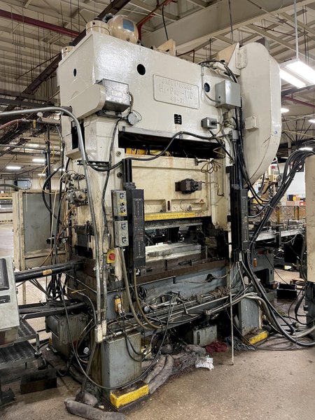 110 TON BROWN &amp; BOGGS MODEL HP2-110 SRAIGHT SIDE PRESS: STOCK #15350