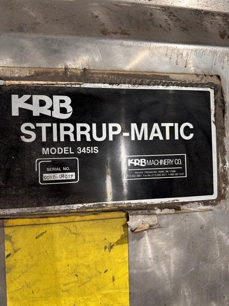 KRB Model 34518 STIRRUP-Matic Automatic Rebar Former/Shear