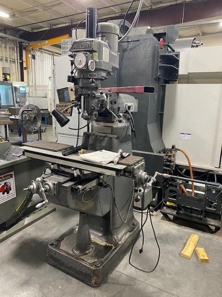 Alliant RT 2V Vertical Knee Mill, 1993 – Digital Readout, Available Immediately