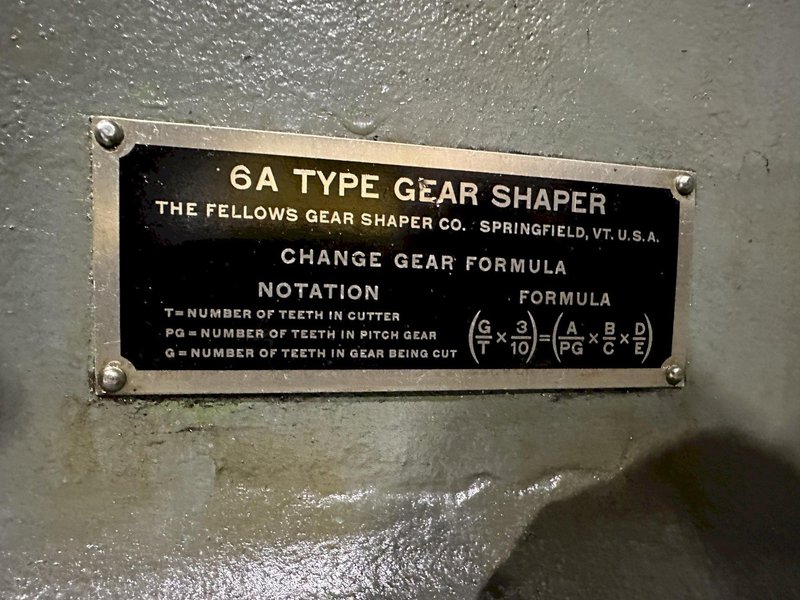 FELLOWS MODEL #645A GEAR SHAPER W/ 2&quot; RISER AND LARGE BORE: STOCK #22049