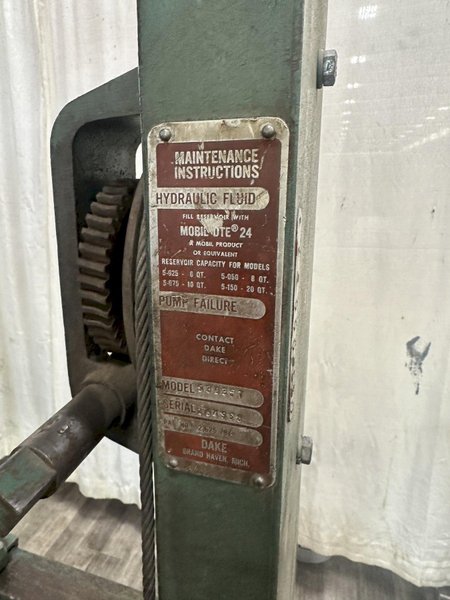 50 TON DAKE  HYDRAULIC HYDRAULIC H FRAME PRESS: STOCK #78550