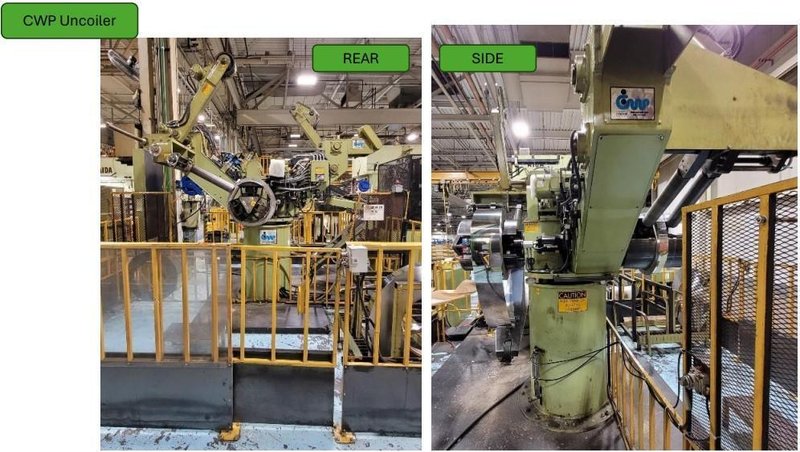 220 TON AIDA #NCI-200(2) PRESS LINE, COMPLETE WITH CWP SPACE-SAVER COIL FEED LINE: STOCK #22209