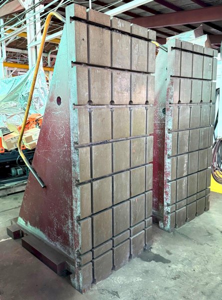 (2) 40&quot; x 90&quot; Angle Plates, (4) Vert T-Slots, (8) Horiz T-Slots