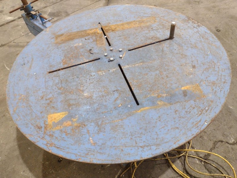 5,500 LBS X 48" AWC ACCRA WIRE CONTROLS MODEL #F-200AF HORIZONTAL PALLET TYPE POWERED DE-COILER REEL: STOCK #19270