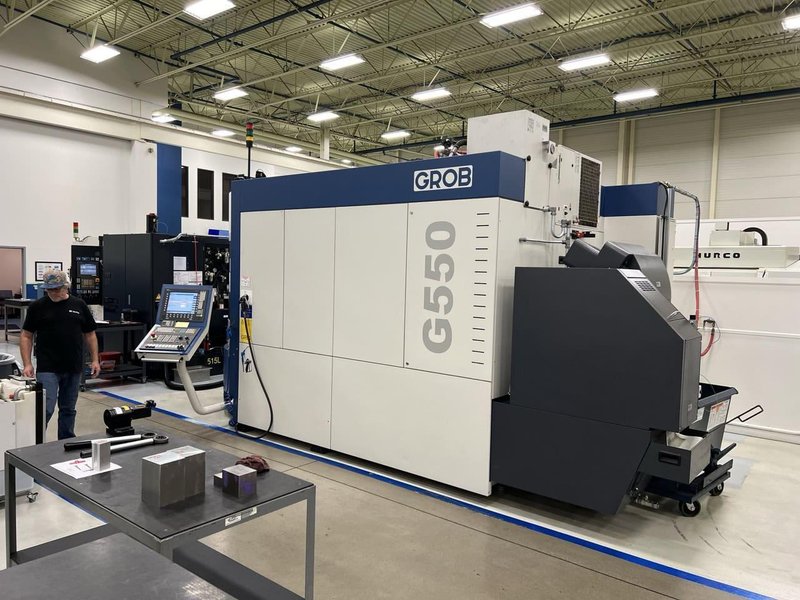 Grob G550 5-Axis HMC, 2017 – Renishaw Probe, Mist Collector