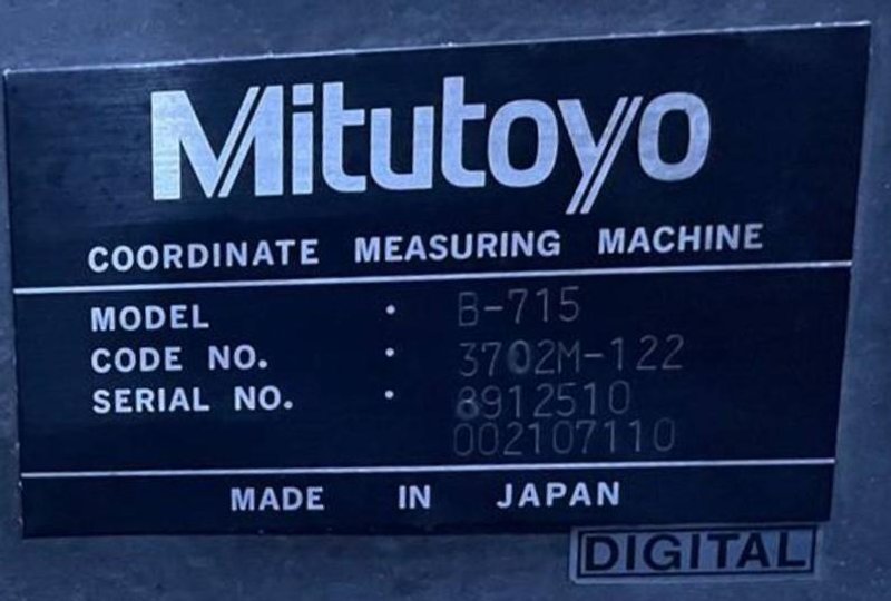 36&quot; x 60&quot; MITUTOYO B-715 CMM WITH RENISHAW PH8 PROBE: STOCK 17469