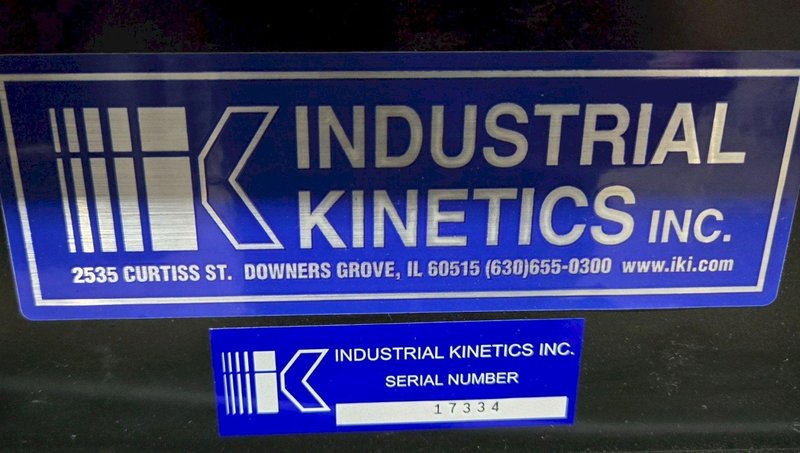 INDUSTRIAL KINETICS 8ft Chain Driven Roller Conveyor, 4ft Width, 20″ Height USED