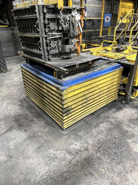 2025 automated mold pallet system with return lift table, dump system and carts, controls, weight and jacket return