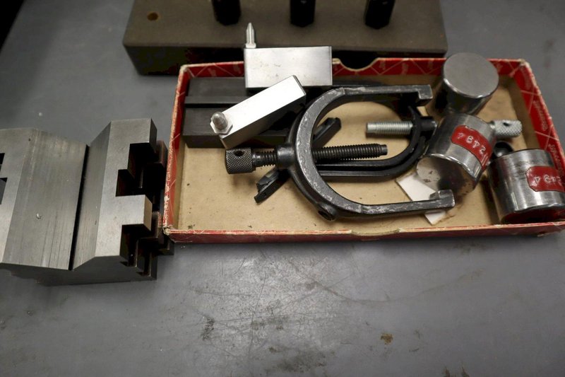 1-2-3 Precision Blocks, 2 x  2.5 x 3" Vee Block, Assorted Small Clamp Down Hardware- Auction Item