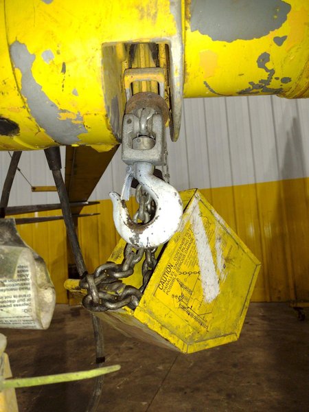 1 TON RELIABLE WALL MOUNTED JIB CRANE W/ 1 TON BUDGIT HOIST W/ TROLLEY: YOBRO #25151