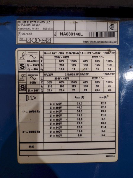 DYNASTY MILLER WELDER: YOBRO #24833