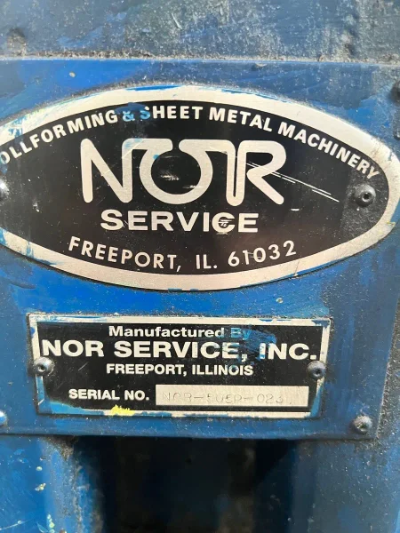 NOR SERVICE MODEL 505P 16 GAUGE POWERED BEAD ROLLER / ROTARY COMBINATION MACHINE