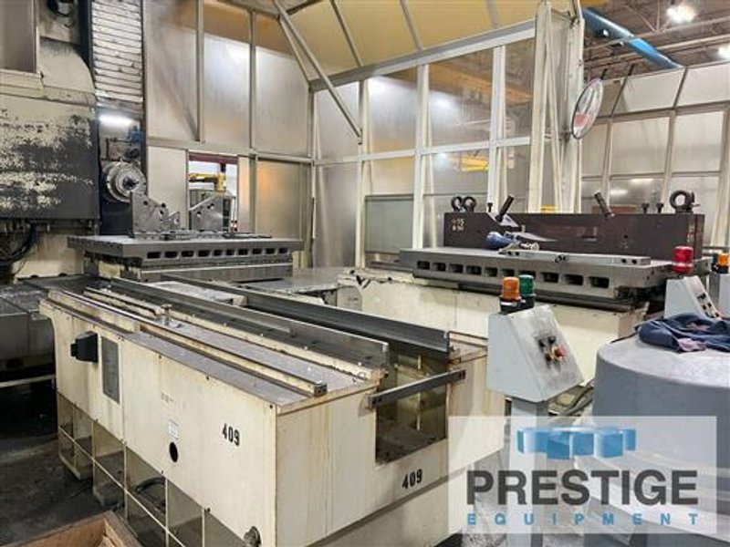 Giddings &amp; Lewis MC-60 6&quot; CNC Table Type Horizontal Boring Mill w/ Pallet Shuttle