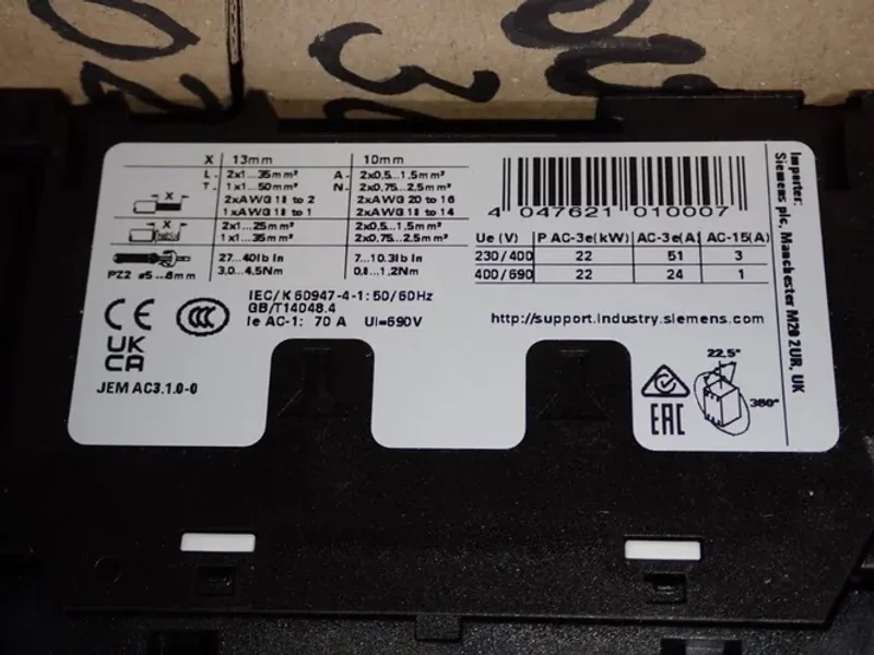 SIEMENS ACTUATOR  -  3RT2036-1KB44-3MA0