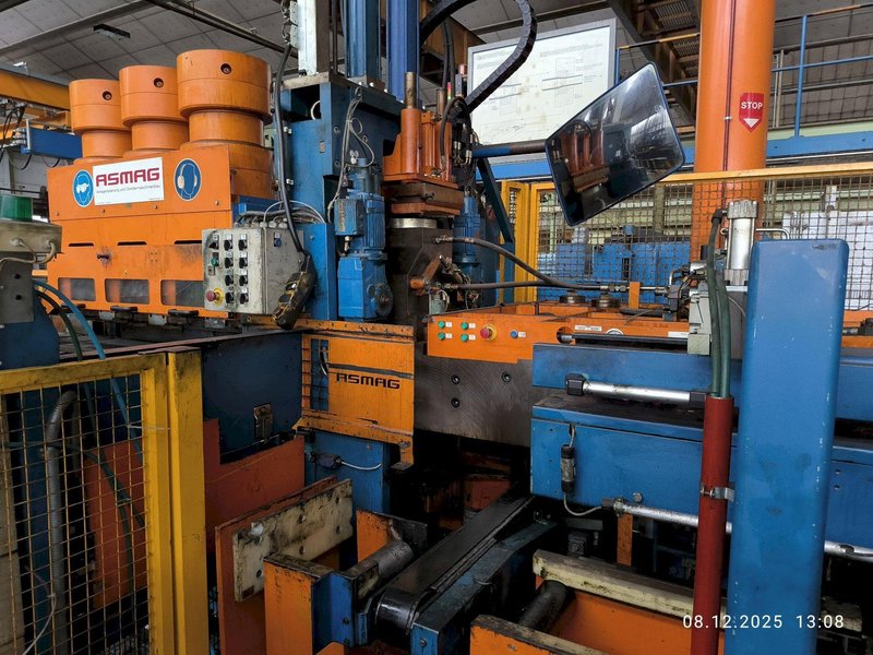 50 TON ASMAG DRAW BENCH w/INLINE SAW CUTTING, NEW 2003