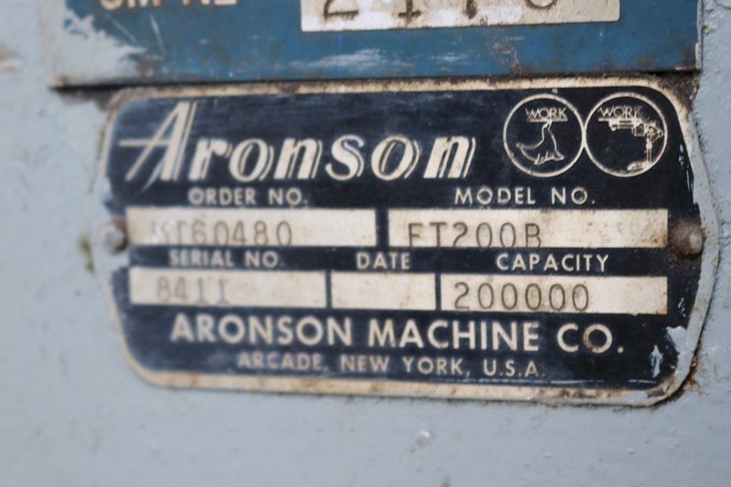 96&#039; X 200,000 LB ARONSON WELDING TABLE: STOCK #72507