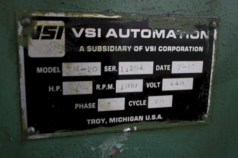 VSI AUTOMATION MODEL #TM-20 RIVIT SPINNERS: STOCK #76088