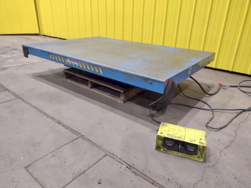 6,500 LB CAPACITY, 48&quot; X 72&quot; TABLE BISHAMON ELECTRIC/HYDRAULIC SCISSOR LIFT TABLE: STOCK #19942