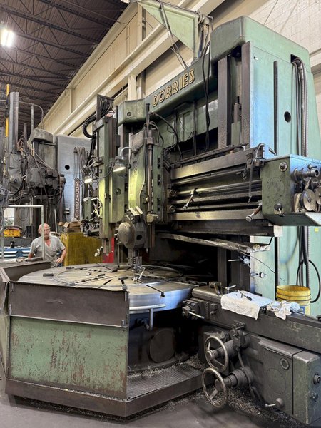 110&quot; DORRIES 3-HEAD VERTICAL TURRET LATHE VTL, 60&quot; PART HEIGHT: YOBRO #23904