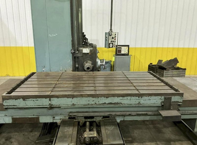 4" NOMURA B-100WP TABLE-TYPE HORIZONTAL BORING MILL 50 TAPER 96" TRAVEL. STOCK # 0543926