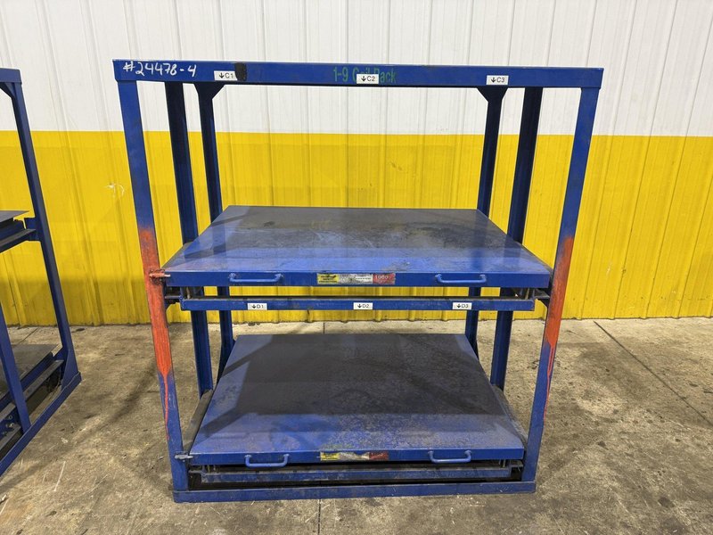 (4) 1,000 LB CAPACITY DIE RACKS W/ SLIDING SHELVES: YOBRO #24478