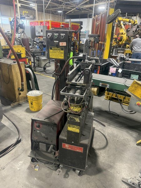 10” X .135” KENT MODEL #10-135 PMA SHEAR END WELDER WITH  LINCOLN POWER SOURCE: YOBRO #24855