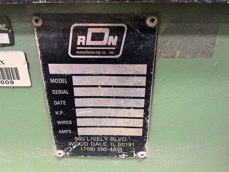 RDN MANUFACTURING CO., INC. 6”X33” BELTS BELT PULLER  -  130-6