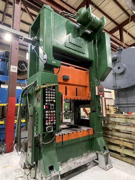 300 Ton BLISS Model SC2-300-60-48, Used Straight Side Mechanical Metal Stamping Press For Sale