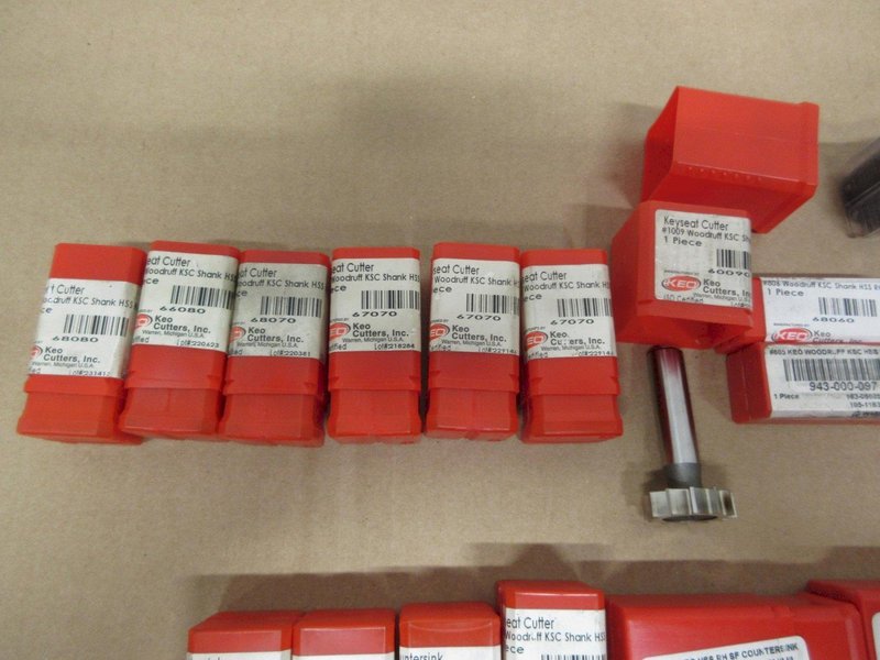 KEO Keyseat Cutters Assorted Sizes, 60 Deg Countersinks, #2 Center Drills, ***All New In Packaging!! ***- Auction Item