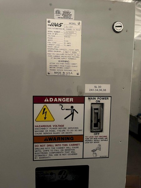 2007 HAAS SL-30T CNC LATHE Stock: #81089047