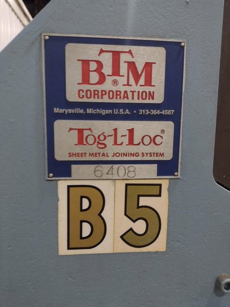 BTM TOG-L-LOC B-20H 4.5 STROKE SHEET METAL JOINING MACHINE: YOBRO #24799